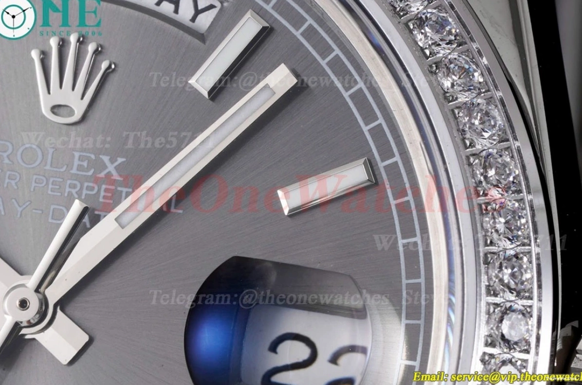 DayDate 40mm Heavy GSF SS (Tungsten 228349 SS Version) A3255 Grey Pres Stk 0309